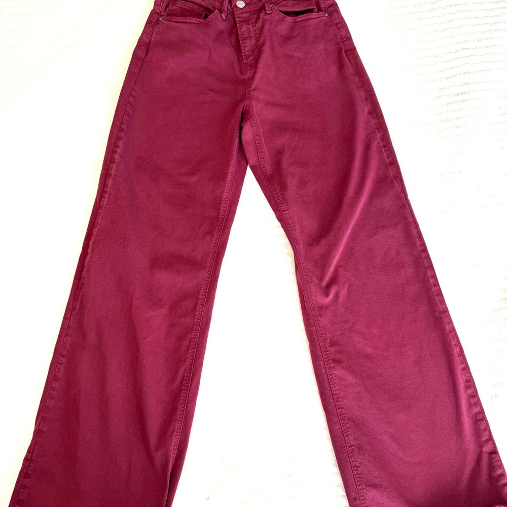 Mica brand Maroon Wide-Leg Pants